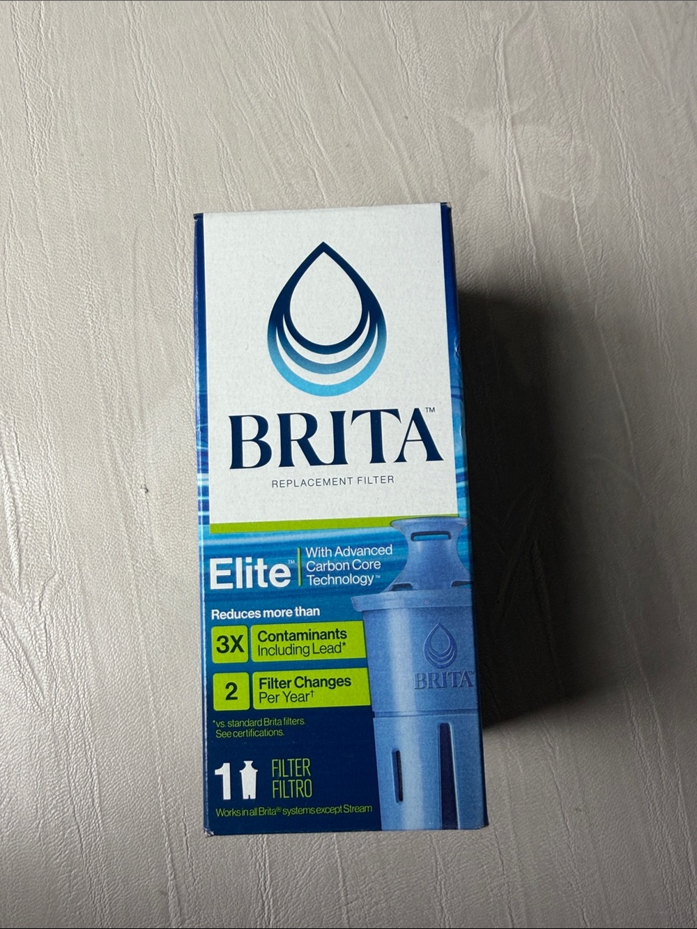 Brita Elite Replacement Water Filter - Blue and White
